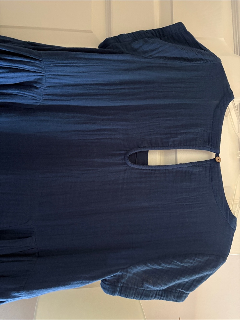 Free People Blaine Women’s Navy Blue Cotton Swing midi Dress - Picture 5 of 5